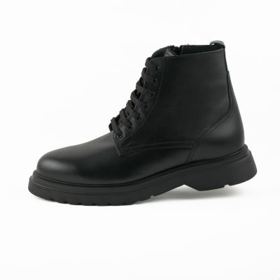 کفش بوت 1086 ساده بندی مشکی