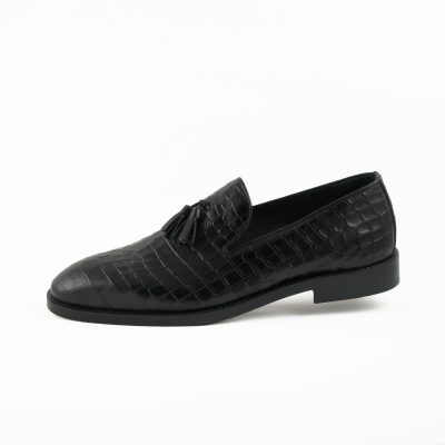 کفش کلاسیک 21722 منگوله دار مشکی سنگی